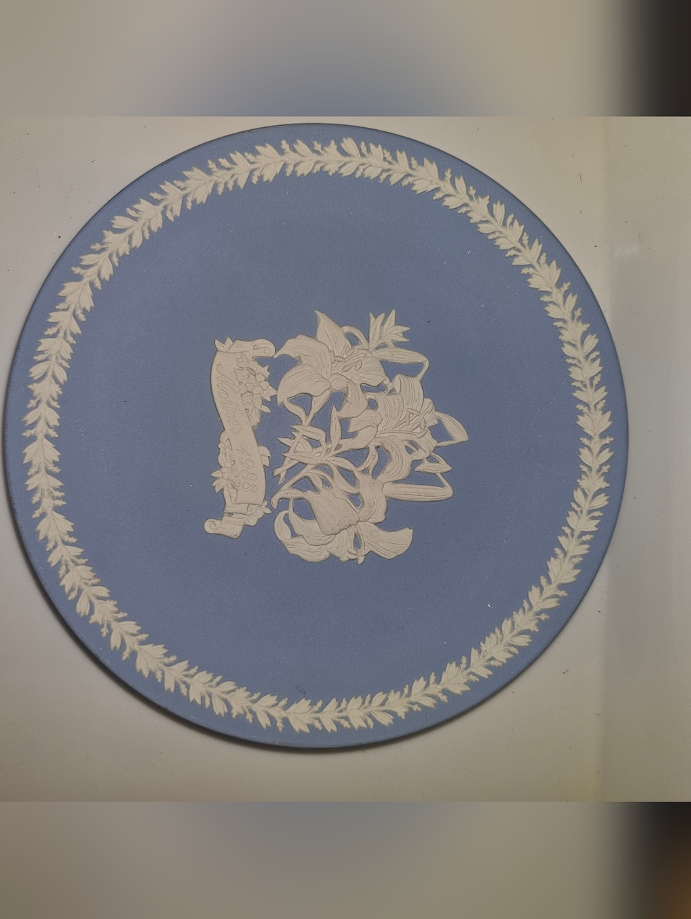 Vintage Wedgwood Blue Ceramic Plate